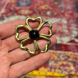 Vintage Brooch Pin Floral Clover